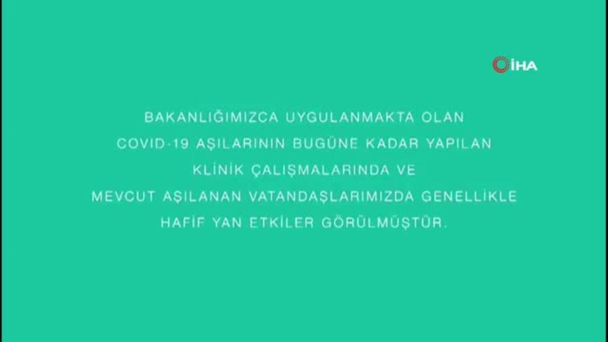 Bakan Koca, Covid-19 aşılarında hafif yan etkilerin görüldüğünü bildiren bir görüntü paylaştı
