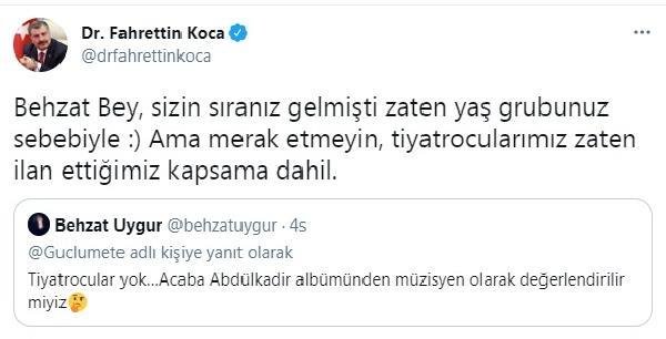 Bakan Koca: Müzisyen, film ve dizi prodüksiyon ekipleri yarından itibaren aşı olabilecek (2)