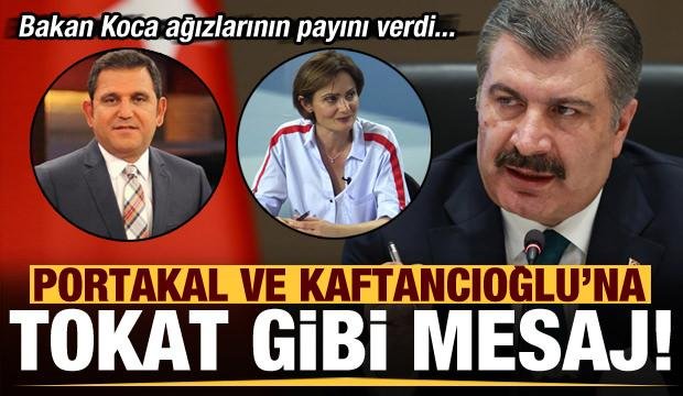Bakan Koca’dan Canan Kaftancıoğlu ve Fatih Portakal’a tokat gibi cevap!