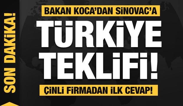 Bakan Koca’dan Sinovac’a Türkiye teklifi