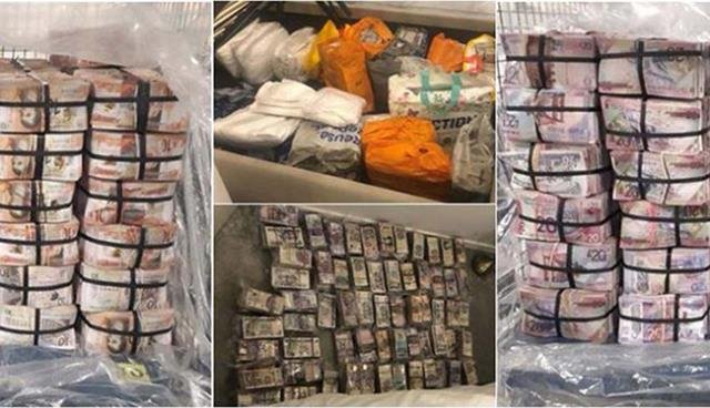 Baskın yapan polisler bile gözlerine inanamadı! Evden balyalar halinde 7. 6 milyon dolar çıktı