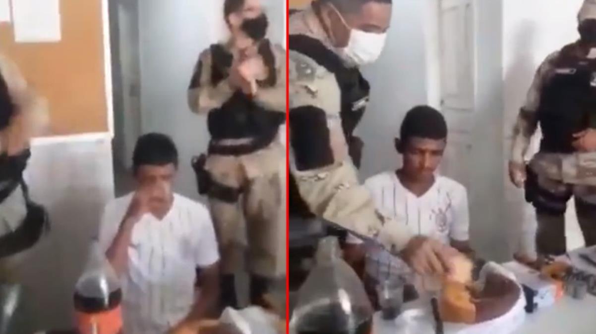 Brezilya polisinin 18 yaşına giren “azılı hırsız” için düzenlediği doğum günü partisi gündem oldu