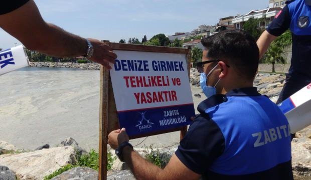 Darıca’da müsilaj yasağı: Denize girmek yasaklandı