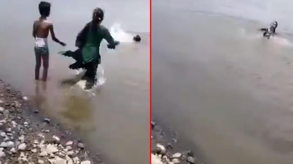 Eğlence felakete döndü! Küçük çocuk ailesinin suda boğulduğu anları cep telefonuyla saniye saniye kaydetti