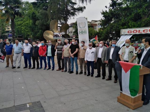 İsrail’in Filistinlilere yönelik saldırıları Kocaeli’de protesto edildi