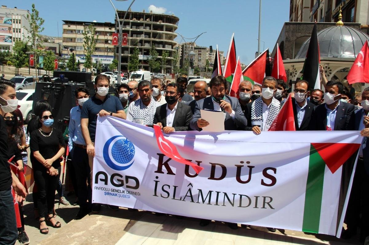 İsrail’in saldırıları Şırnak’ta protesto edildi
