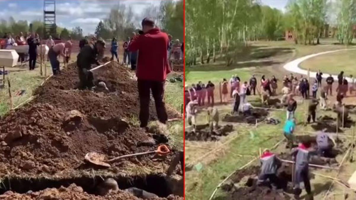 Koronayla mücadele eden Rusya’da tepki çeken olay! ‘Hızlı mezar kazma’ yarışması düzenlediler