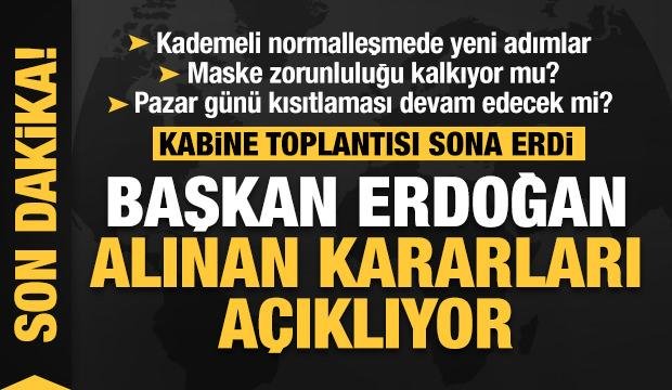 Kritik Kabine toplantısı sona erdi. Cumhurbaşkanı Erdoğan açıklama yapıyor