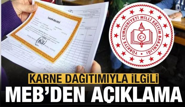 MEB’den son dakika karne açıklaması…Merak edilen soru yanıt buldu