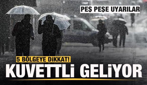 Meteoroloji’den son dakika uyarısı! 5 bölgede kuvvetli yağış