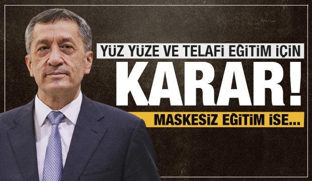 Milli Eğitim Bakan Ziya Selçuk’tan son dakika yüz yüze ve ‘maskesiz’ eğitim açıklaması