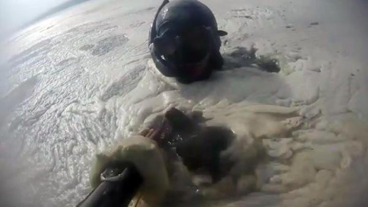 MÜSİLAJIN DENİZ ALTINDAKİ TAHRİBATI GÖRÜNTÜLENDİ