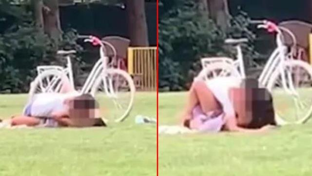 Rezilliğin böylesi! Parkta herkesin gözü önünde 40 dakika boyunca cinsel ilişkiye girdiler