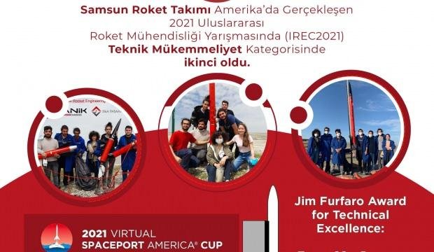 Samsun Roket takımı’ndan uluslararası başarı