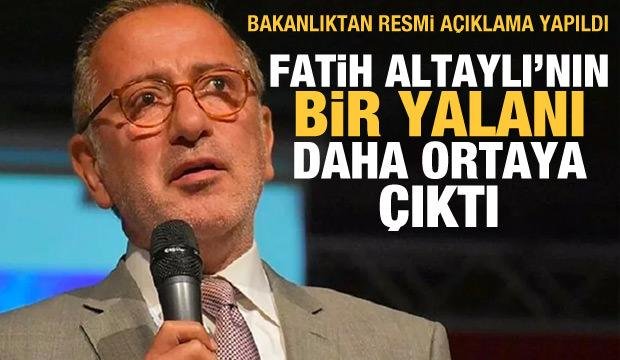 Sanayi ve Teknoloji Bakanlığı’ndan Fatih Altaylı’ya yalanlama