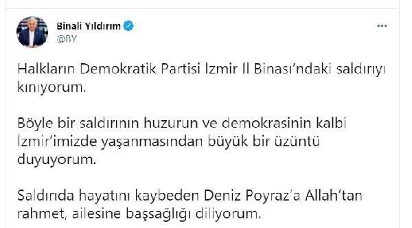 Siyasilerden İzmir’deki saldırıya kınama