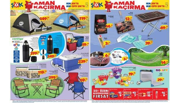 ŞOK 11 Haziran Aktüel Kataloğu! Çadır, hamak, termos, piknik seti ve kamp ürünlerinde…
