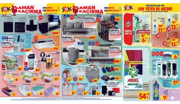 ŞOK 2 Haziran Aktüel Kataloğu! 3’lü koltuk,  tv ünitesi, ankastre set ve züccaciye ürünlerinde..