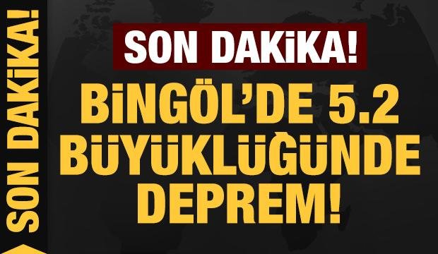 Son dakika: Bingöl 5.2 büyüklüğünde deprem!