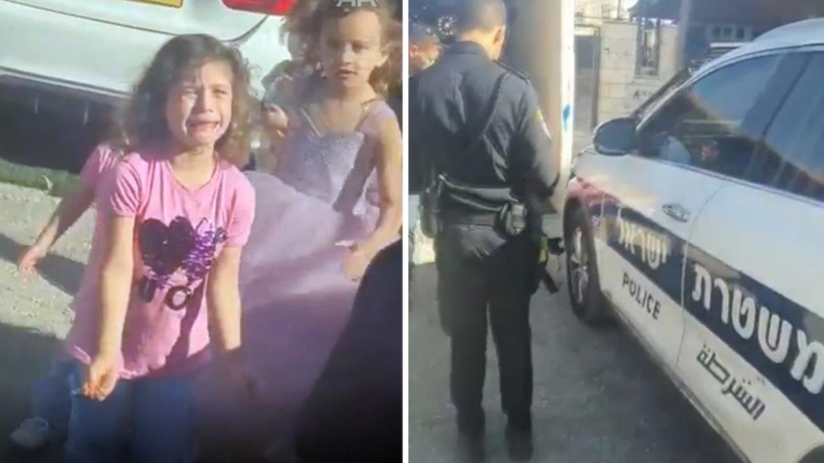 Zalimsin İsrail! 10 yaşındaki çocuğu gözaltına alıp kardeşlerini böyle yalvarttılar