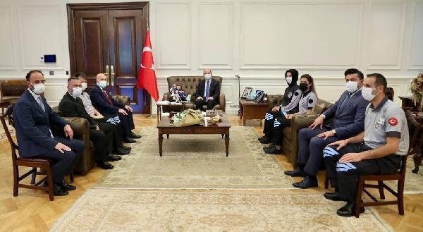 Bakan Soylu, özel güvenlik heyetini kabul etti