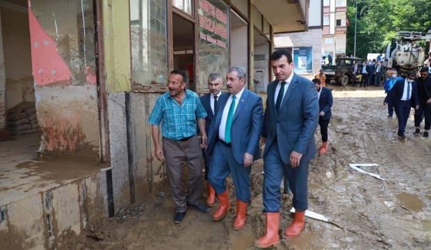 BBP Genel Başkanı Destici sel felaketinin yaşandığı Güneysu’da incelemelerde bulundu
