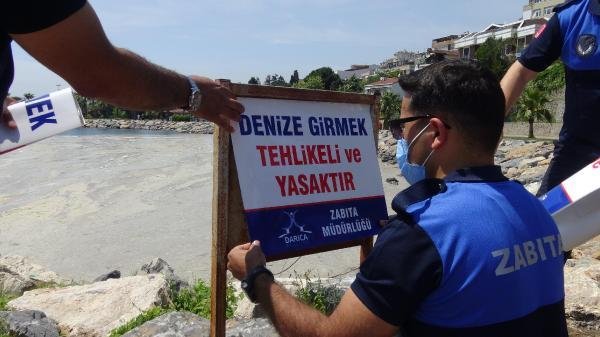 Darıca’da denize girmek yasaklandı
