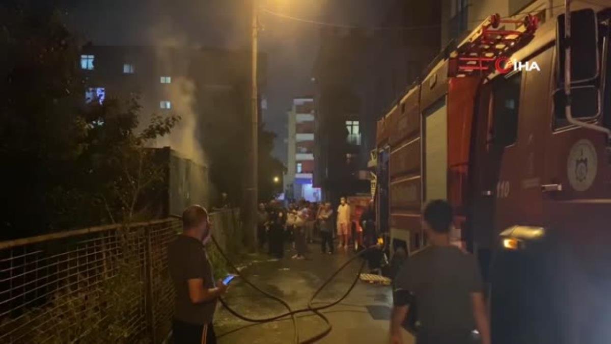 Darp ettiği babası şikayetçi olunca konteyneri ateşe verdi