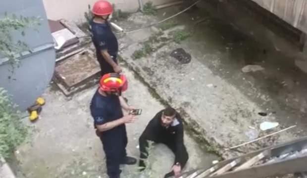 Fatih’te alacaklılarından kaçarken apartman boşluğuna düştü