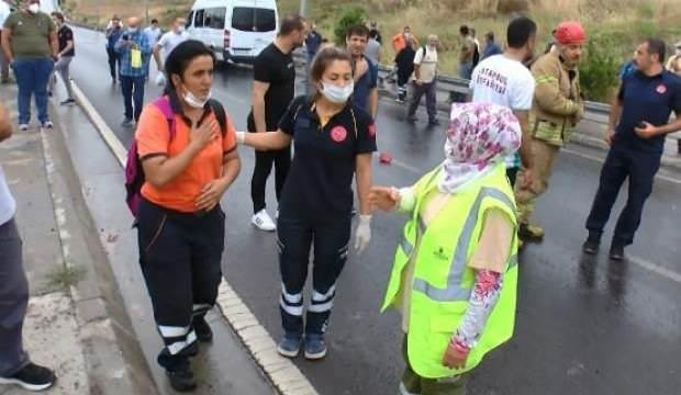Maltepe’de zincirleme kaza : 2 yaralı