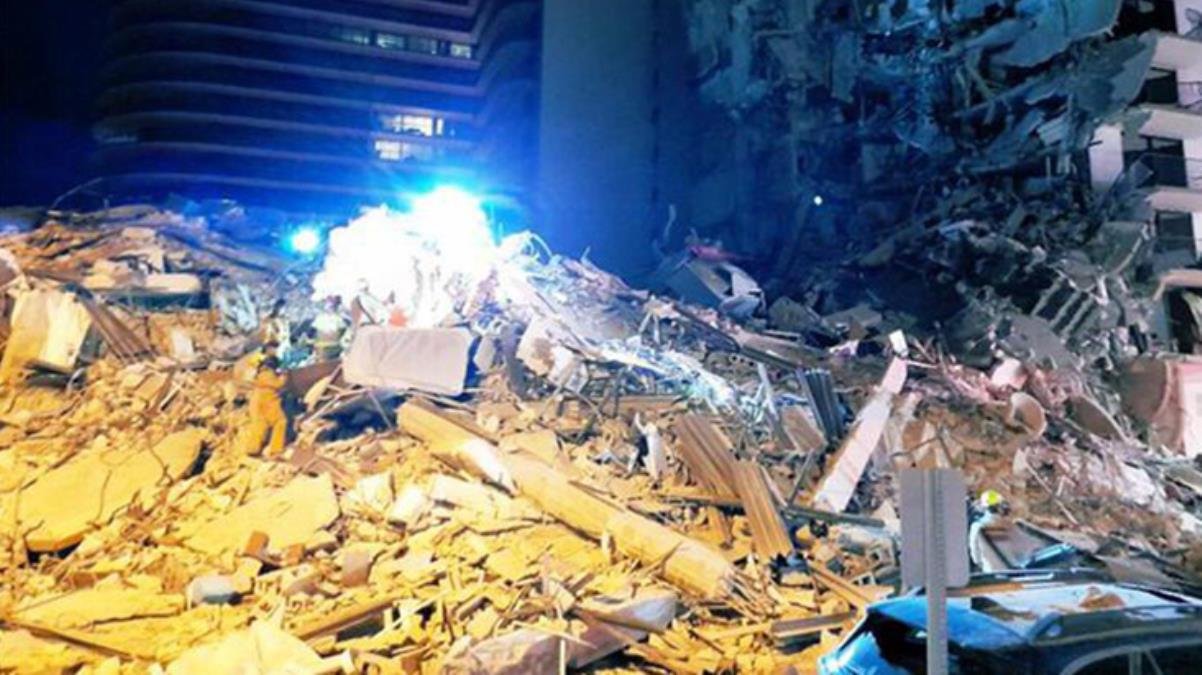 Miami’de 11 katlı bina çöktü, enkaz altında yaralılar var