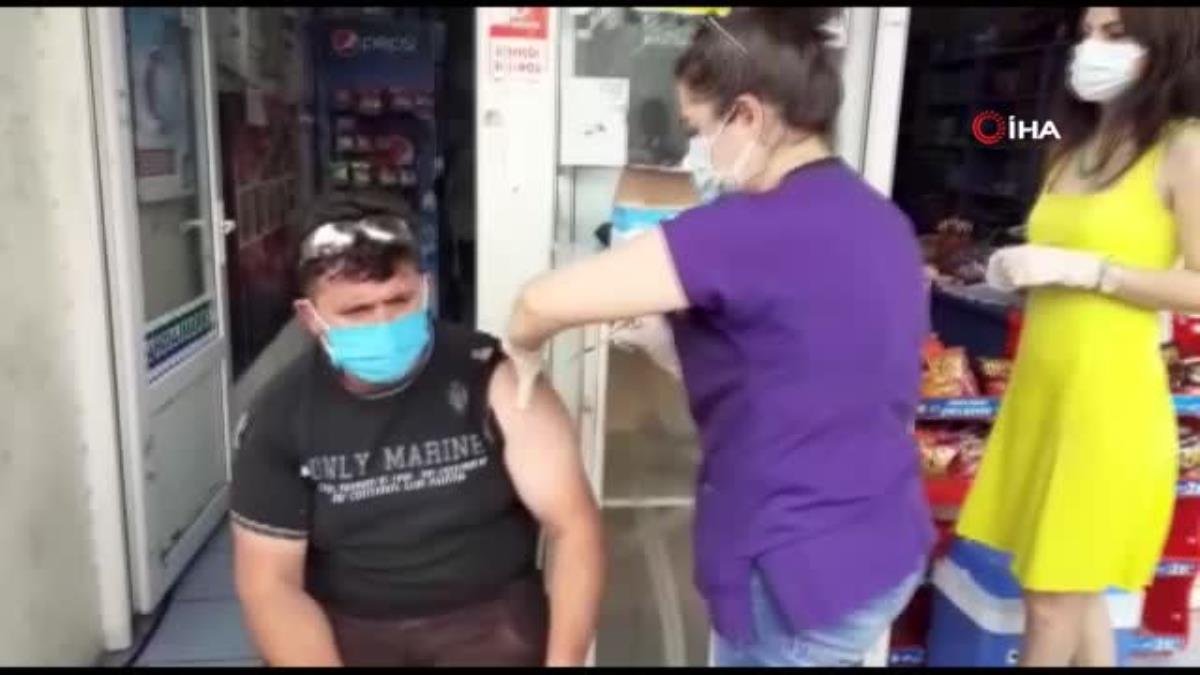 Osmaniye’de sanayi sitesinde ‘yerinde aşı’ uygulaması