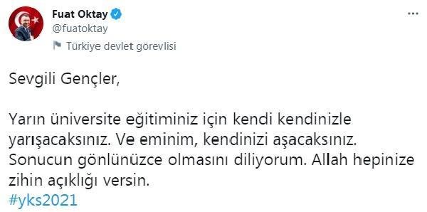 Siyasilerden YKS’ye girecek öğrencilere başarı mesajları