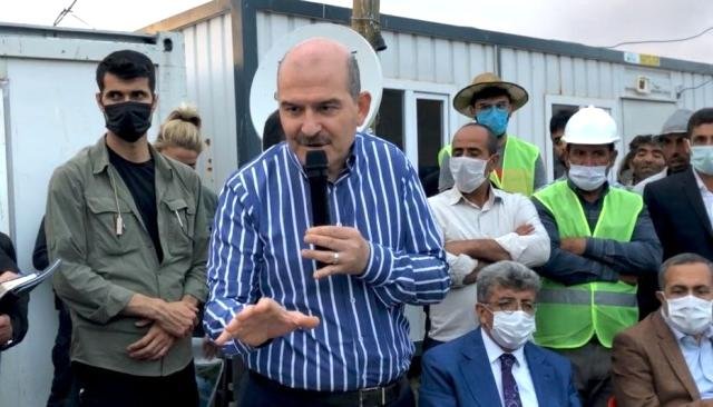 Son dakika haberleri… Bakan Soylu depremzedelerle bir araya geldi