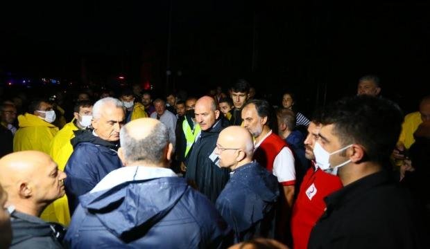 Bakan Soylu selin vurduğu Bozkurt’ta incelemelerde bulundu