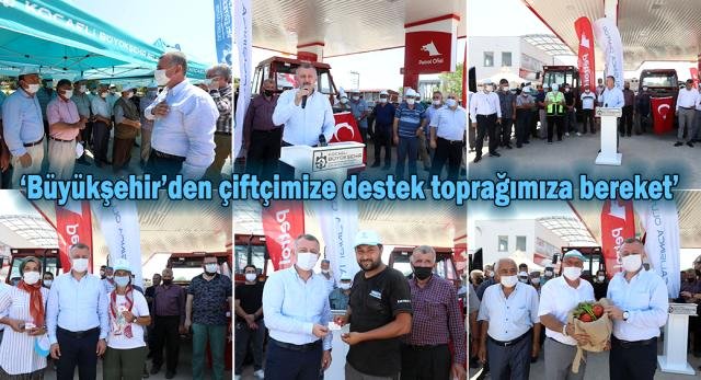 Büyükşehir’den çiftçilerimize 2 milyon litre akaryakıt desteği
