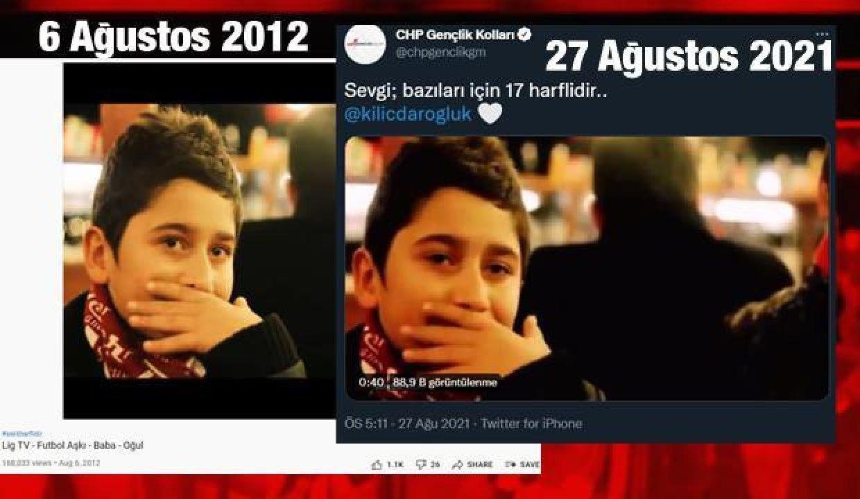 CHP Gençlik Kolları’nın “Sevgi; bazıları için 17 harflidir..” videosu çalıntı çıktı