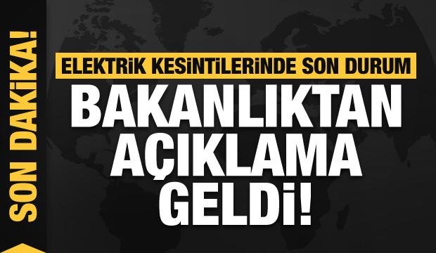 Çok sayıda ilde elektrik kesintileri yaşanıyor! Bakanlıktan son dakika açıklama geldi