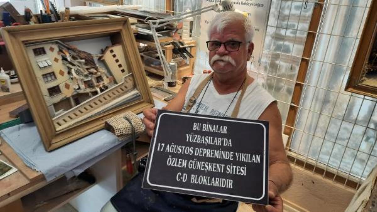 DEPREMİN ACISINI TABLOYA TAŞIDI