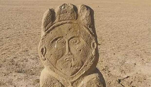 Kazakistan’da eski Türk dönemine ait taş heykel bulundu