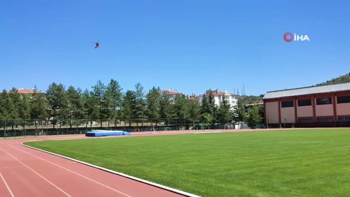 KOAH hastası kadın, ambulans helikopter ile hastaneye yetiştirildi