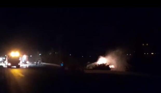 Kontrolden çıkan yakıt tankeri devrilip alev aldı: 1 ölü