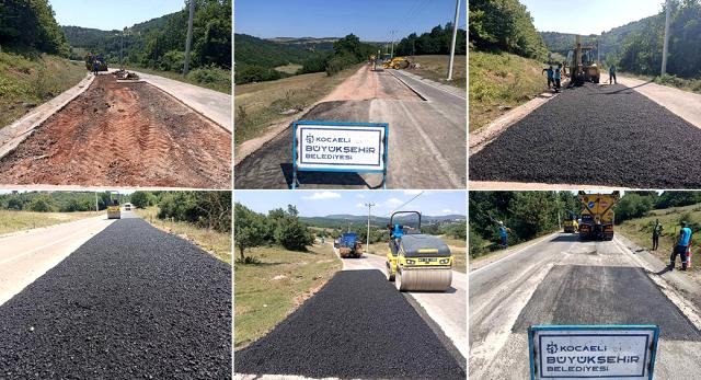 Körfez, Belen ve Kalburcu köylerini bağlayan yolda asfaltlama