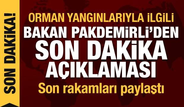 Orman yangınlarıyla ilgili Bakan Pakdemirli’den son dakika açıklaması