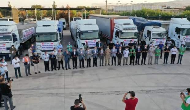 Şanlıurfa’dan Kastamonu’ya 9 tır ve 1 kamyon yardım