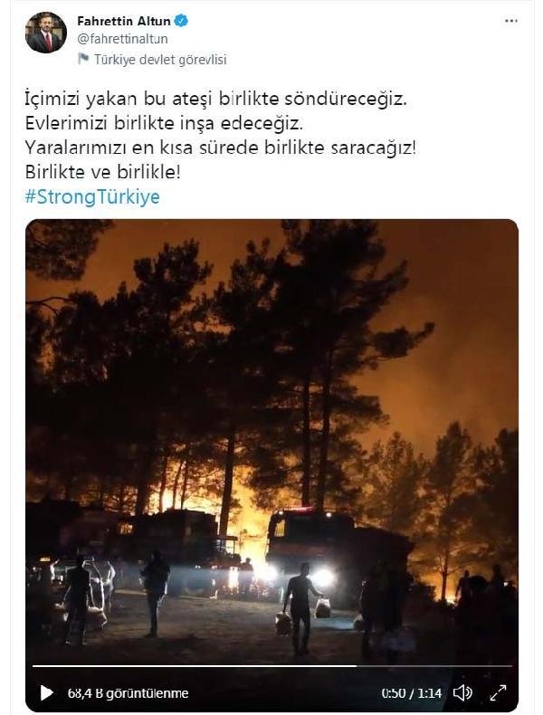 Son dakika haberleri | İletişim Başkanı Altun: Bu ateşi birlikte söndüreceğiz