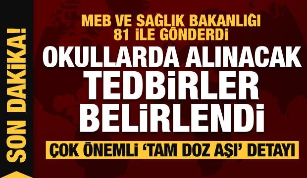 Son dakika: Okullarda alınacak koronavirüs tedbirleri belirlendi! Tam doz aşı…