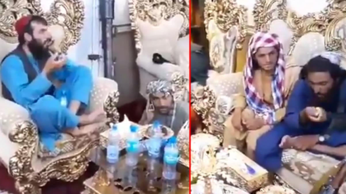 Taliban üyelerinin General Raşit Dostum’um lüks villasını ele geçirdiği görüntüler ortaya çıktı