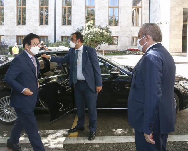 TBMM Başkanı Şentop, Güney Kore Ulusal Meclis Başkanı Park Byeong-seug ile bir araya geldi Açıklaması