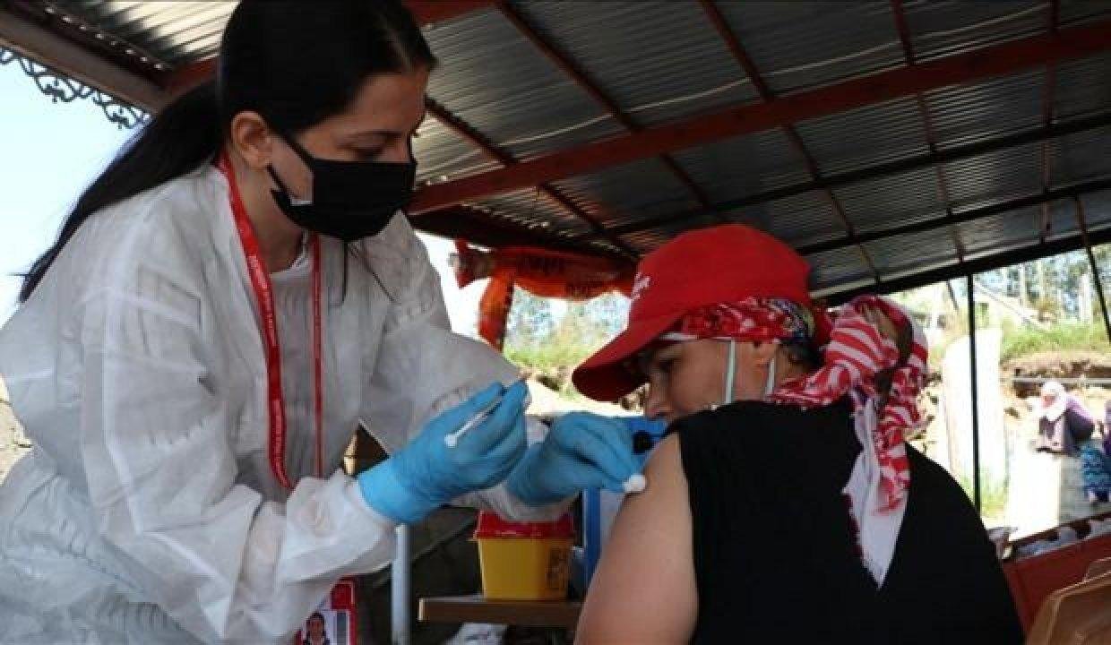 Trabzon’da yayladaki vatandaşlara Kovid-19 aşısı uygulandı